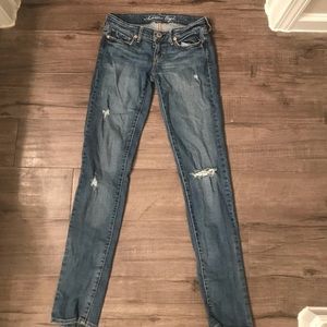 American Eagle Skinny Destroyed Jeans